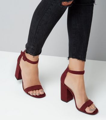 Buy online Maroon Ankle Strap Sandals from heels for Women by Marc Loire  for ₹929 at 61% off | 2024 Limeroad.com